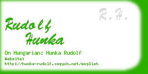 rudolf hunka business card